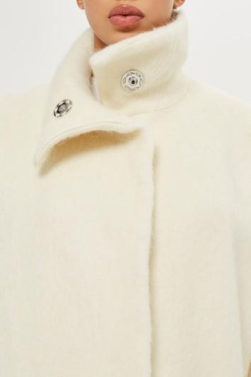 Topshop Cocoon Sleeve Coat By Boutique