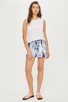 Topshop Tie Dye Trim Shorts