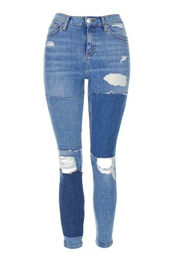 Topshop Moto Panel Ripped Jamie Jeans
