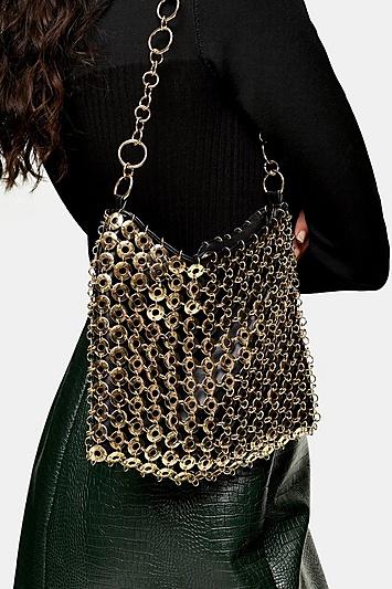 Topshop Surprise Gold Chain Shoulder Bag