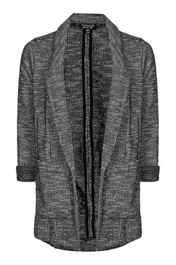Topshop Petite Mono Jersey Blazer