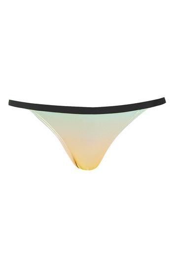 Topshop Ombre Metallic Bikini Bottoms