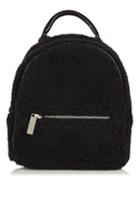 Topshop *charlie Shearling Mini Backpack By Skinnydip
