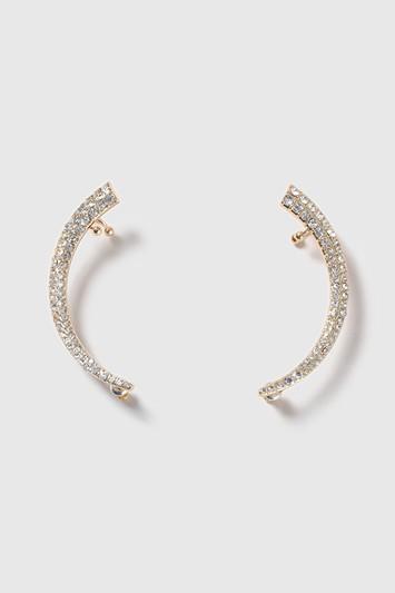 Topshop Curved Rhinestone Ear Cuffs