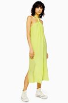 Topshop *yellow Silk Knot Dress By Boutique