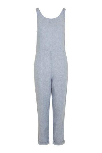 Topshop Moto Linen Jumpsuit
