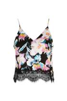 Topshop Flaming Floral Lace Trim Cami