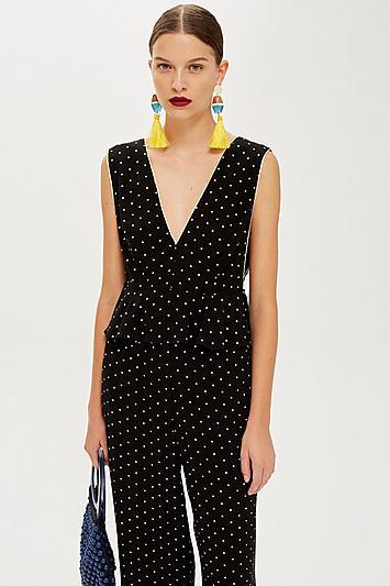 Topshop Spot Print Crop Top