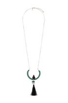 Topshop Facet And Tassel Long Necklace