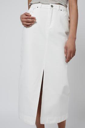 Topshop Denim Midi Skirt By Boutique