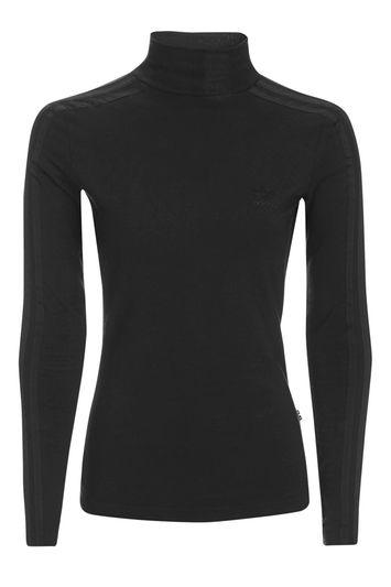 Topshop *roll Neck Long Sleeve T-shirt By Adidas Originals