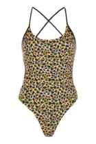 Topshop Leopard Print Swimsuit