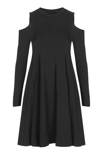 Topshop Cold Shoulder Swing Dress