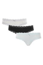 Topshop 3 Pack Cotton Lace Mini Knickers