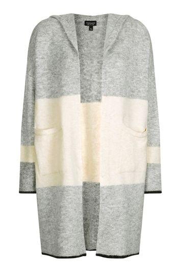 Topshop Hooded Block Cardi