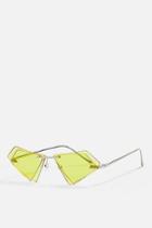 Topshop Rimless Double Lens Sunglasses