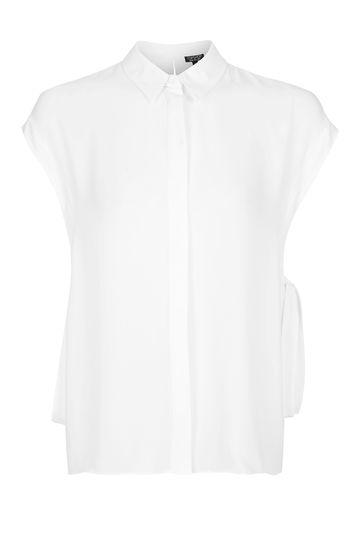 Topshop Sleeveless Tie Back Shirt