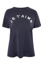 Topshop 'je'taime' Embroidered T-shirt
