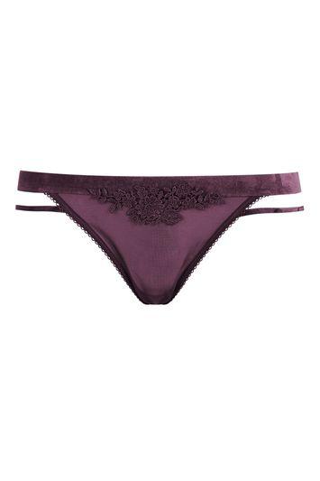 Topshop Floral Applique Mini Knicker