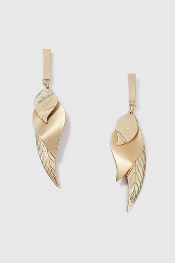 Topshop Leaf Layer Drop Earrings