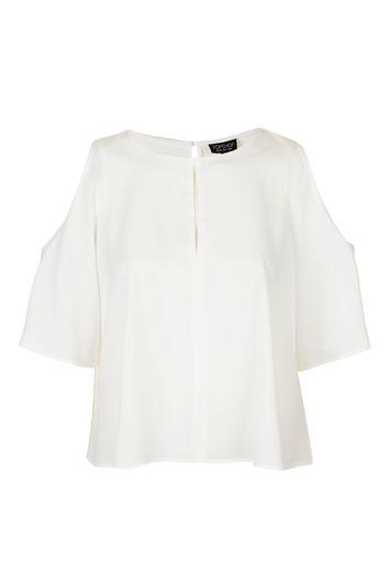 Topshop Cold-shoulder Keyhole Blouse