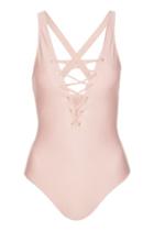 Topshop *fuller Bust Eyelet Swimsuit By Wolf & Whistle