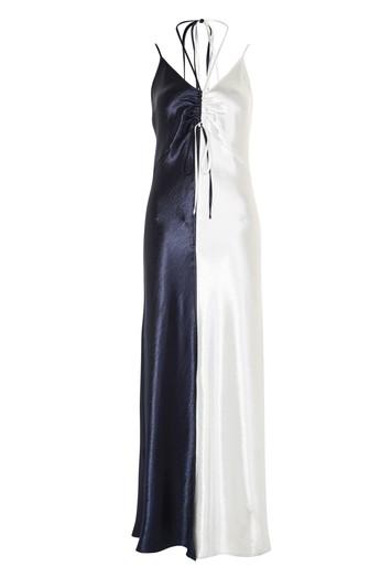 Topshop Colour Block Satin Maxi Dress