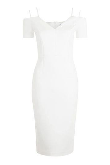 Topshop Cold Shoulder Midi Dress