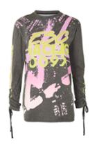 Topshop Ruched Sleeve Racer T-shirt By Escapology