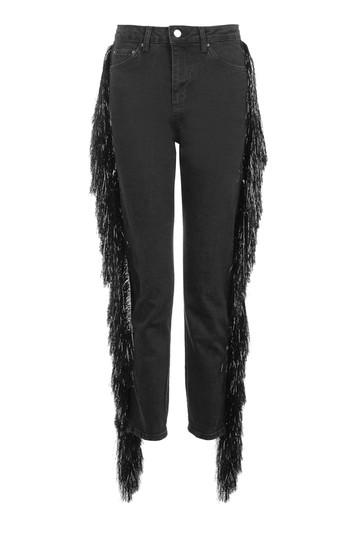Topshop Moto Tinsel Straight Leg Jeans