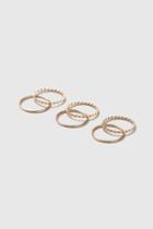 Topshop Twisted Band Mid Rings Pack
