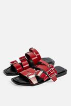 Topshop Felix Red Buckle Sandals