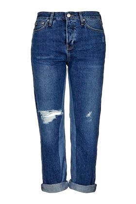 Topshop Moto Laser Detail Boyfriend Jeans