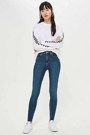 Topshop Petite Authentic Raw Hem Jam Jeans