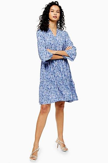 Topshop Blue Smock Dress