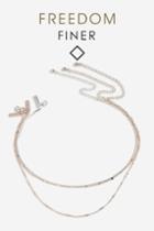 Topshop Freedom Finer Mixed Chain Necklace