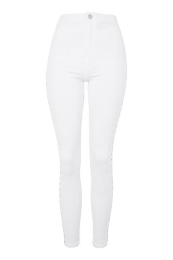 Topshop Petite Lace Up Joni Jeans