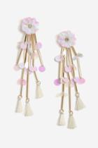 Topshop Sequin Flower Stick Earrings