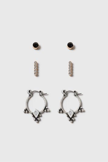 Topshop Ethnic Hoop And Stud Earrings