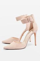Topshop *wide Fit Ankle Strap Court Shoes