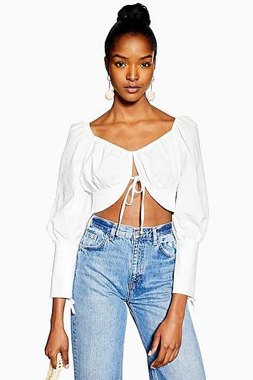 Topshop Prairie Style Crop Top