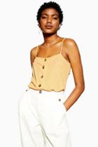 Topshop Tall Button Bow Back Cami