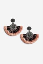 Topshop *raffia Fan Drop Earrings