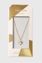 Topshop Gold Plated Heart And Star Necklace