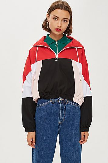 Topshop Overhead Windbreaker Jacket
