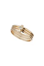 Topshop Gold Plated Linked Three Band Ring