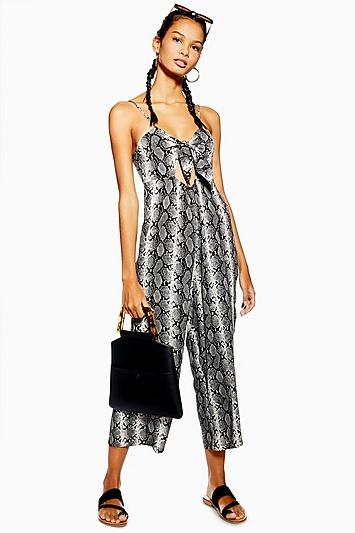 Topshop Snake Print Jumpsuit
