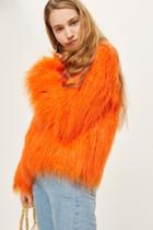 Topshop Brighty Mongolian Faux Fur Coat