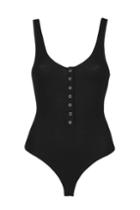 Topshop Black Button Down Body