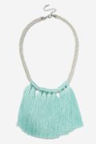 Topshop Cord And Tassel Drop Choker Necklace